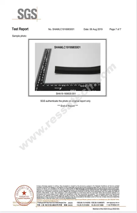 RESSA Test certificate (1)