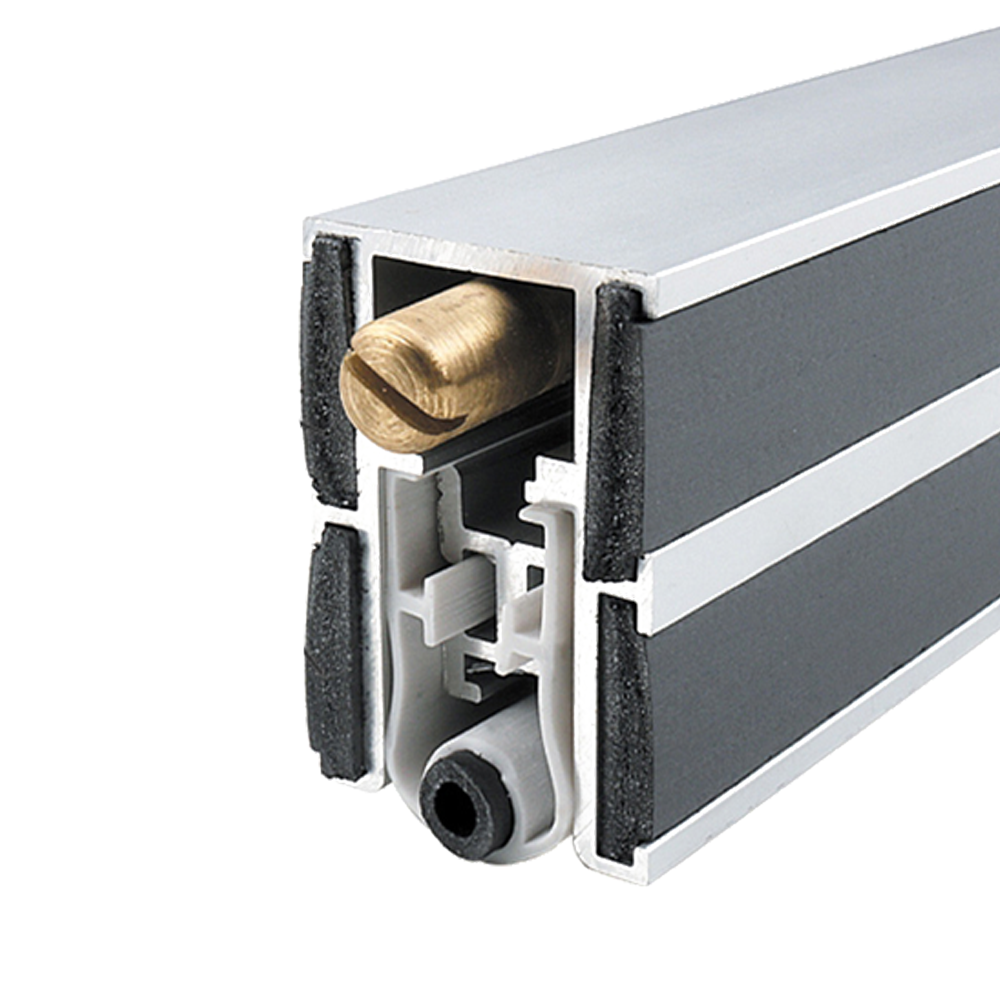 How does the firerated intumescent automatic dropdown seal door